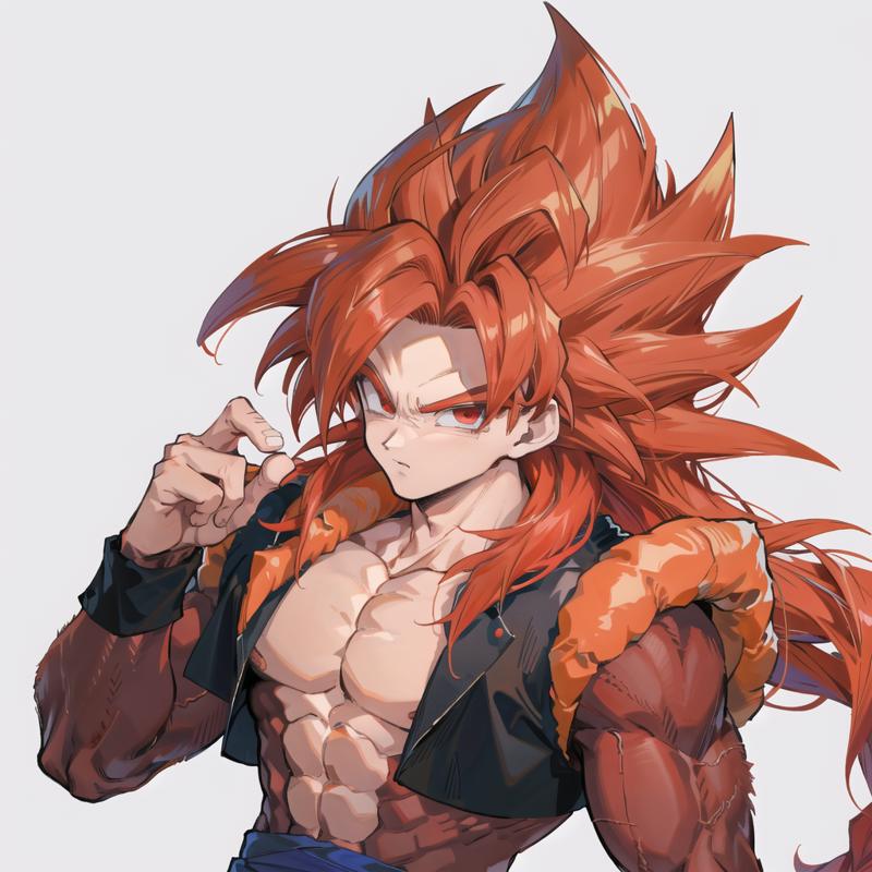 09781-8105807-gogeta，1boy，solo，red fur,body fur,  long_hair，looking_at_viewer，simple_background，white_background，muscular，muscular_male，red ha.png